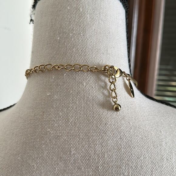 Chico's | Gold Pave Medallion Necklace - Picture 3 of 6